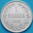 Монета Финляндии 1 марка 1893 год. Серебро. №1