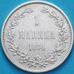 Монета Финляндия 1 марка 1874 год. Серебро. №2