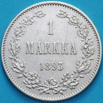 Финляндия 1 марка 1893 год. Серебро. №2