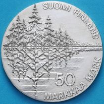 Финляндия 50 марок 1985 год. Калевала. Серебро.