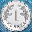 Монета Финляндия, жетон 1 марка 2001 год. Последняя финская марка. Серебро. Пруф