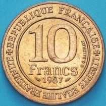 Франция 10 франков 1987 год. Тысячелетие династии Капетингов. aUNC