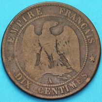 Франция 10 сантимов 1853 год. Монетный двор Париж.