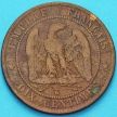 Монета Франция 10 сантимов 1863 год. Бордо.
