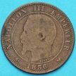 Монета Франция 2 сантима 1856 год. Монетный двор Лилль.