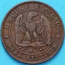 Франция 2 сантима 1856 год. Страсбург