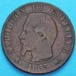 Монета Франции 5 сантимов 1855 год. Монетный двор Лион.