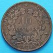 Монета Франции 10 сантимов 1888 год. Монетный двор Париж.