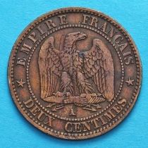 Франция 2 сантима 1856 год. Монетный двор Париж.