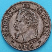 Франция 2 сантима 1862 год. К