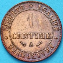 Франция 1 сантим 1890 год. Монетный двор Париж.