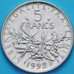 Монета Франция 5 франков 1992 год.