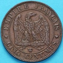 Франция 5 сантимов 1854 год. Монетный двор Лилль.