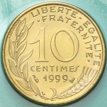 Франция 10 сантимов 1999 год. BU
