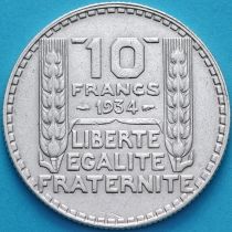 Франция 10 франков 1934 год. Серебро