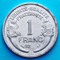 Франция 1 франк 1941 год. Париж. KM# 885a.
