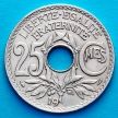 Монета Франция 25 сантимов 1922 год. 