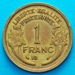 Монета Франция 1 франк 1934 год.