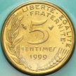 Монета Франция 5 сантимов 1999 год. BU