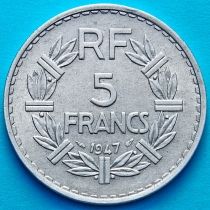 Франция 5 франков 1947 год. Монетный двор Париж.