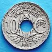 Монета Франции 10 сантимов 1917 год.