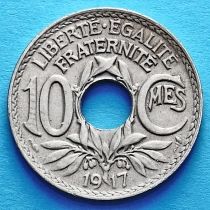 Франция 10 сантимов 1917 год.