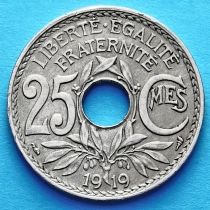 Франция 25 сантимов 1919 год. 