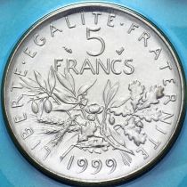 Франция 5 франков 1999 год. BU