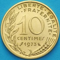 Франция 10 сантимов 1973 год. BU