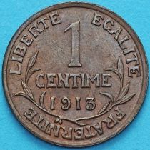 Франция 1 сантим 1913 год.