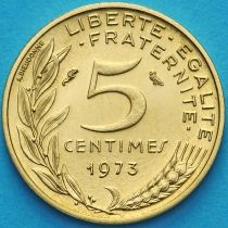 Франция 5 сантимов 1973 год. BU