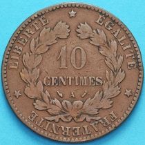 Франция 10 сантимов 1896 год. Монетный двор Париж. №1
