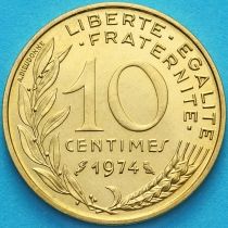 Франция 10 сантимов 1974 год. BU
