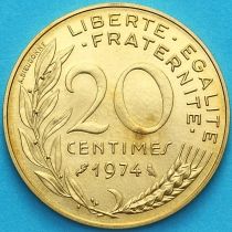 Франция 20 сантимов 1974 год. BU