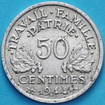 Франция 50 сантимов 1944 год. Отметка монетного двора C