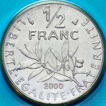 Франция 1/2 франка 2000 год. Пчела.