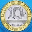 Монета Франция 10 франков 1994 год. Пчела. BU