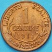 Монета Франция 1 сантим 1911 год.