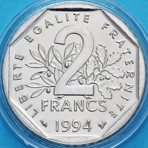 Франция 2 франка 1994 год. Пчела. BU