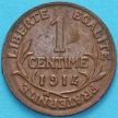 Монета Франция 1 сантим 1914 год.