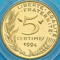 Франция 5 сантимов 1994 год. Пчела. BU
