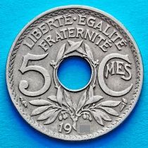 Франция 5 сантимов 1924 год.