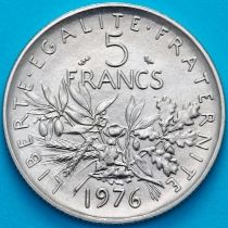 Франция 5 франков 1976 год. BU
