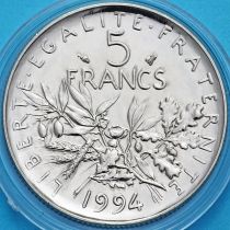 Франция 5 франков 1994 год. Пчела. BU