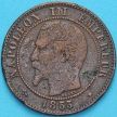 Монета Франция 2 сантима 1856 год. 1856 год. MA
