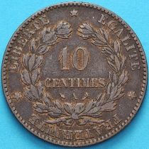 Франция 10 сантимов 1897 год. Монетный двор Париж.
