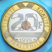 Франция 20 франков 1999 год. BU