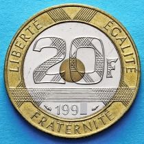 Франция 20 франков 1993 год. Замок Мон-Сен-Мишель.