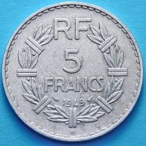 Франция 5 франков 1949 год. Монетный двор Бомон-ле-Роже.