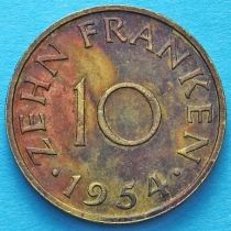 Германия, Саар 10 франков 1954 год. №1